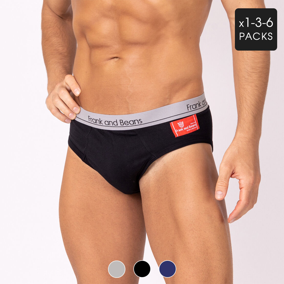 Briefs Frank and Beans Underwear Mens Cotton Jocks Undies S M L XL XXL Fella Front Brief