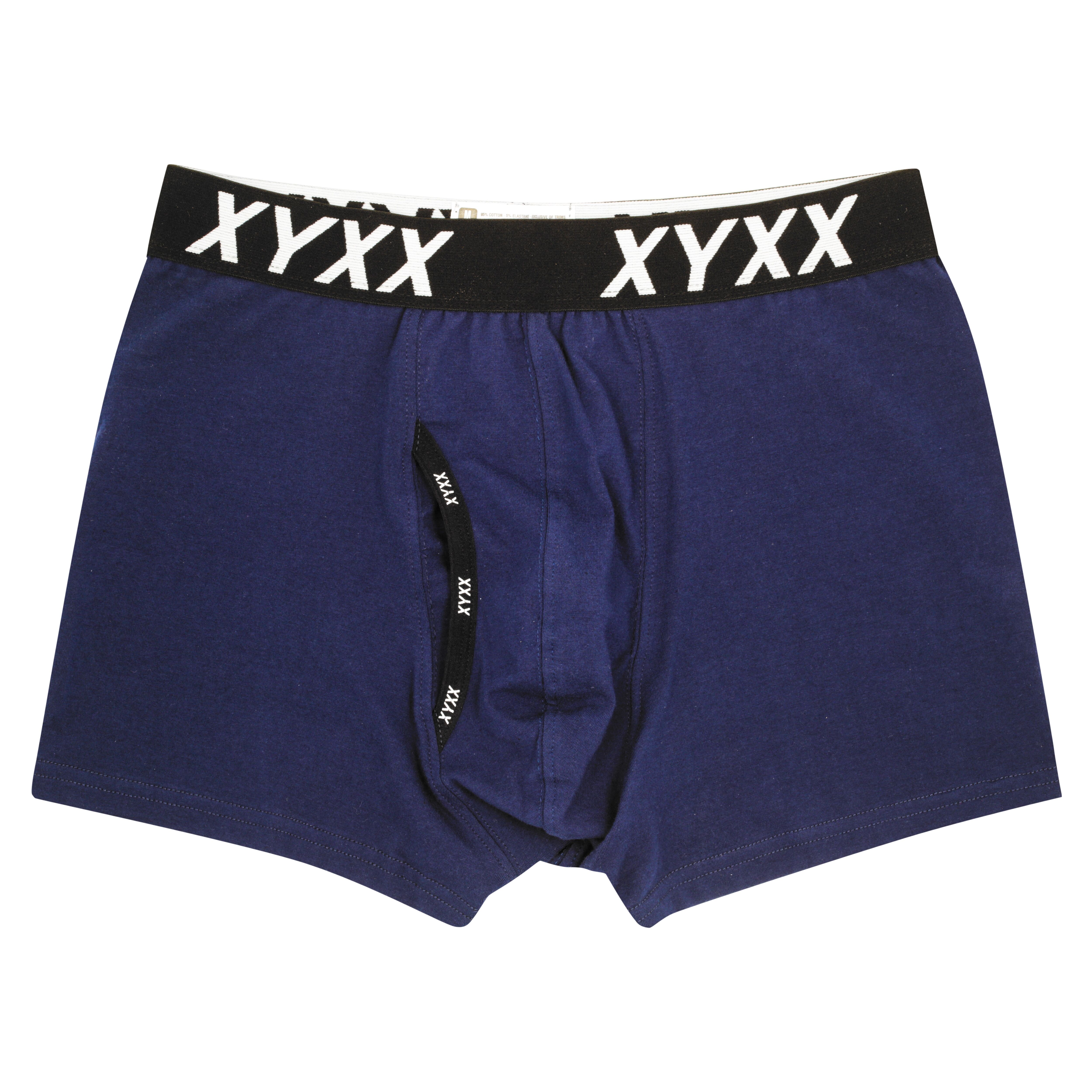 XYXX Underwear Mens Cotton Boxer Briefs Trunks S M L XL XXL - Navy