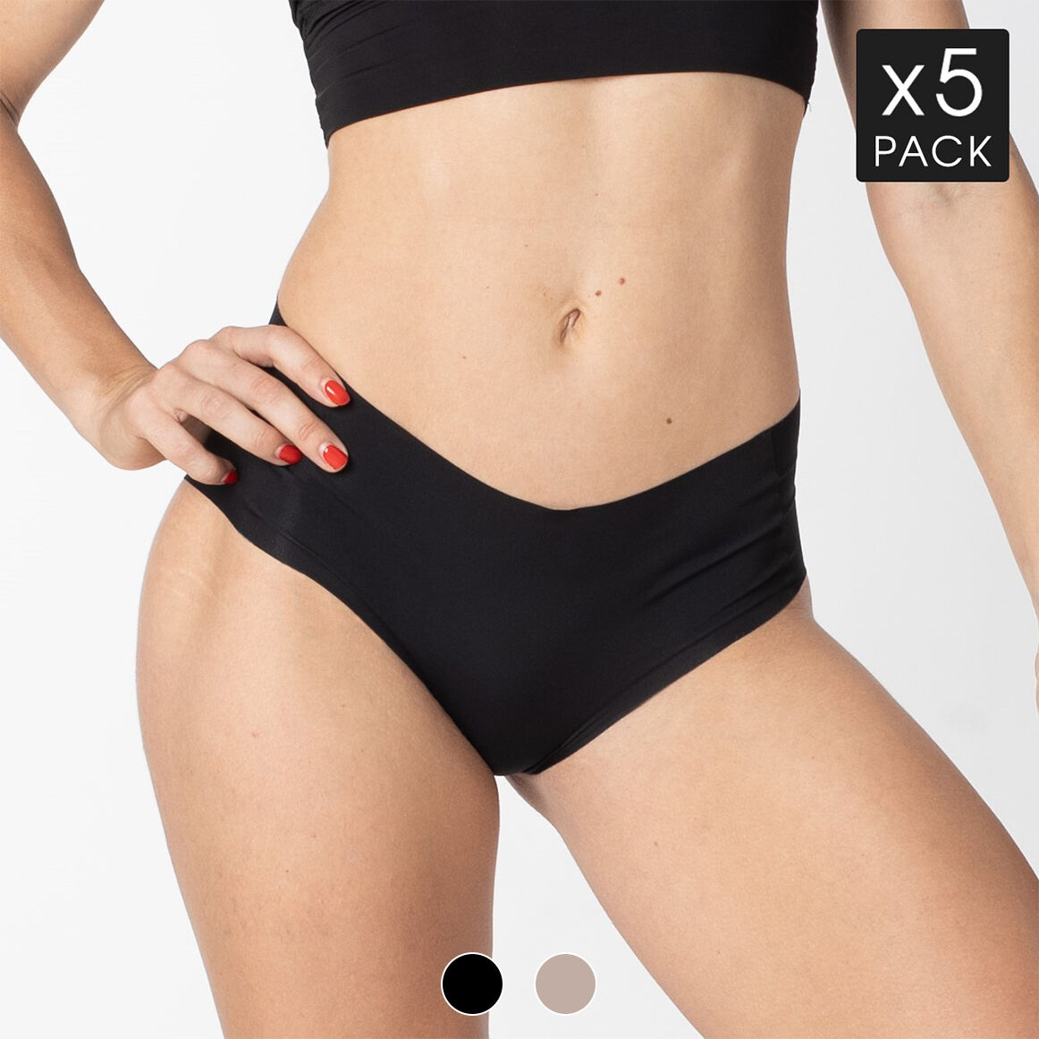 5 Seamless Hipster Regal Skin Series Womens Girl Black Front