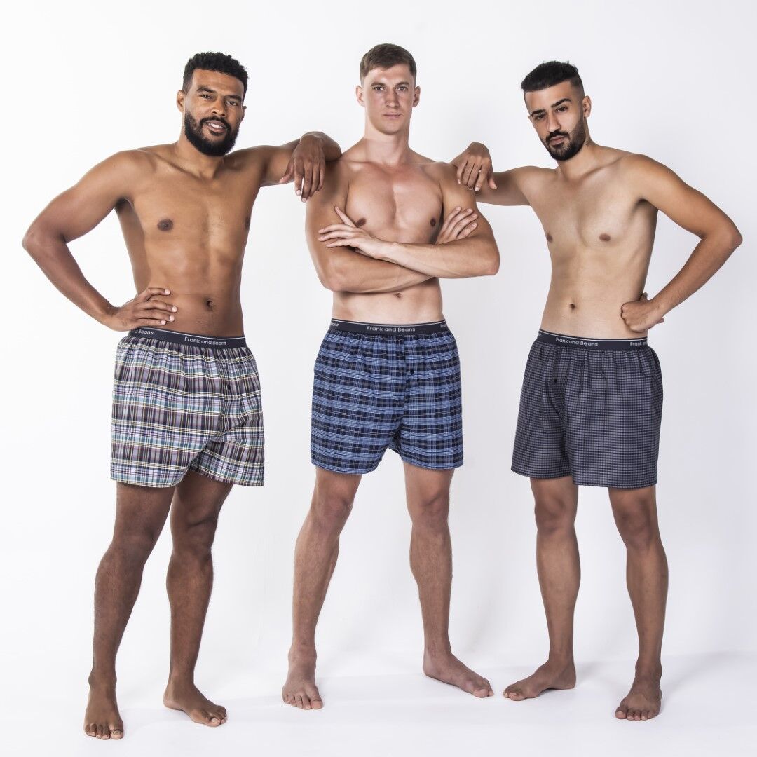 multi colour pack men's plaid cotton underwear