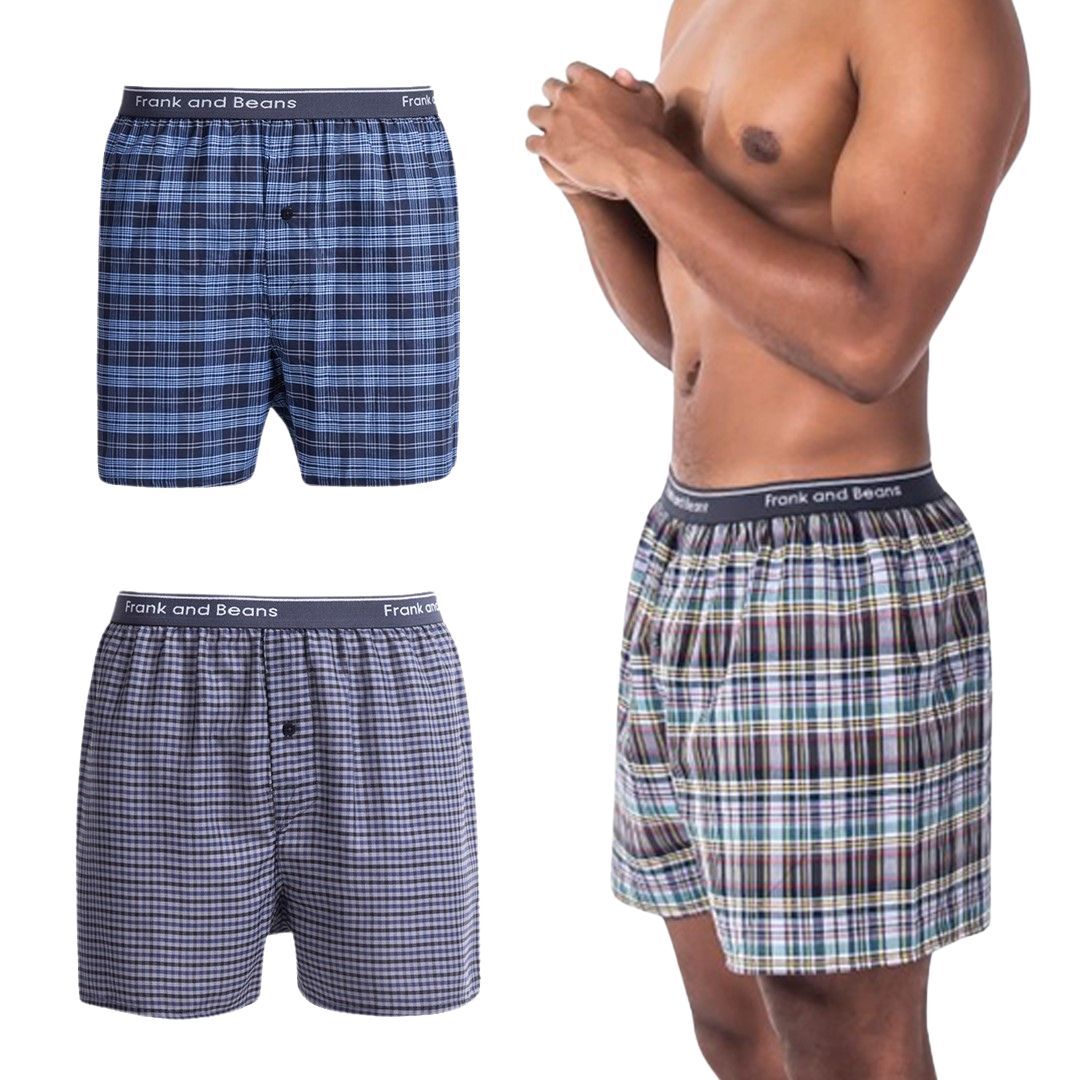 3 pack tartan boxer shorts