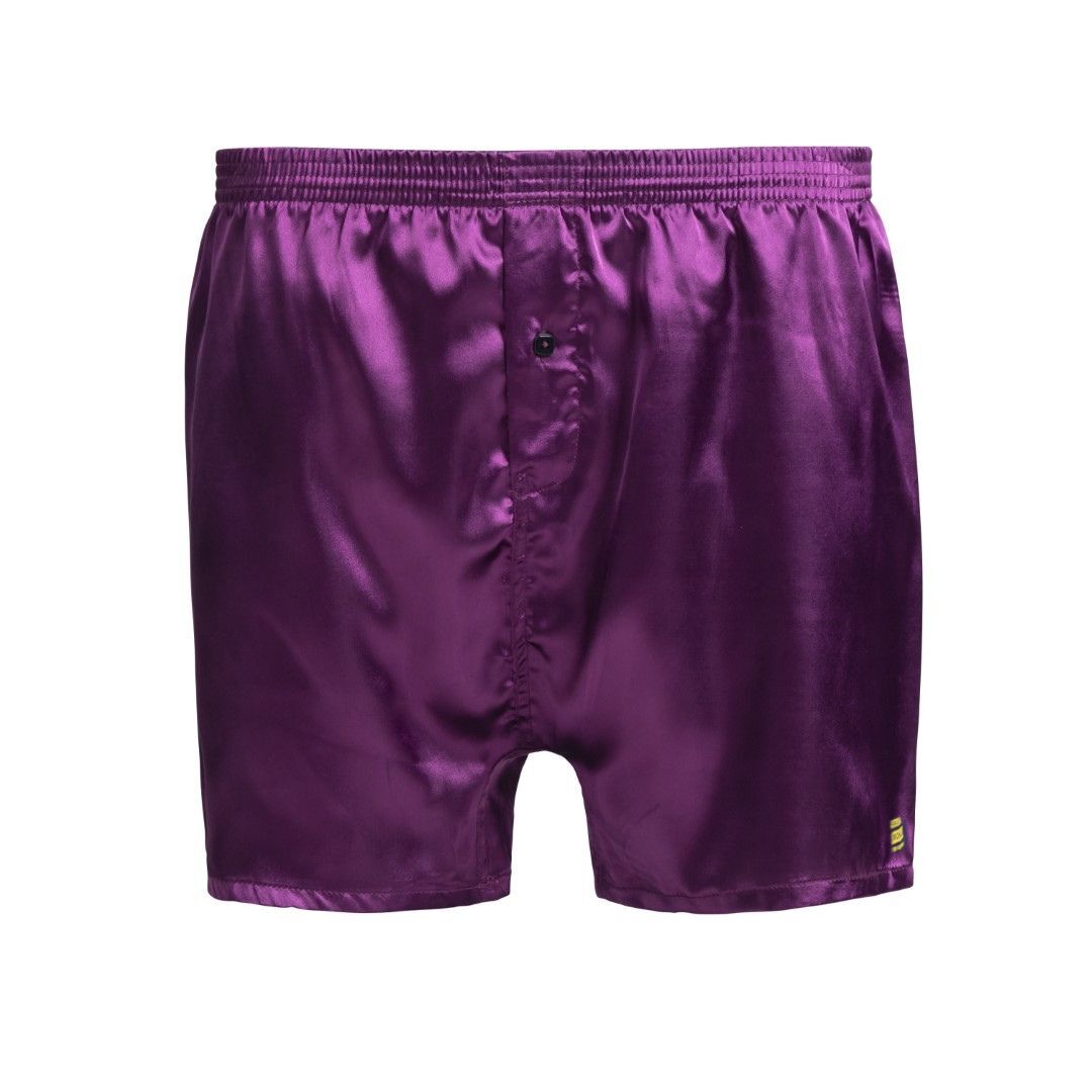 purple satin boxer shorts