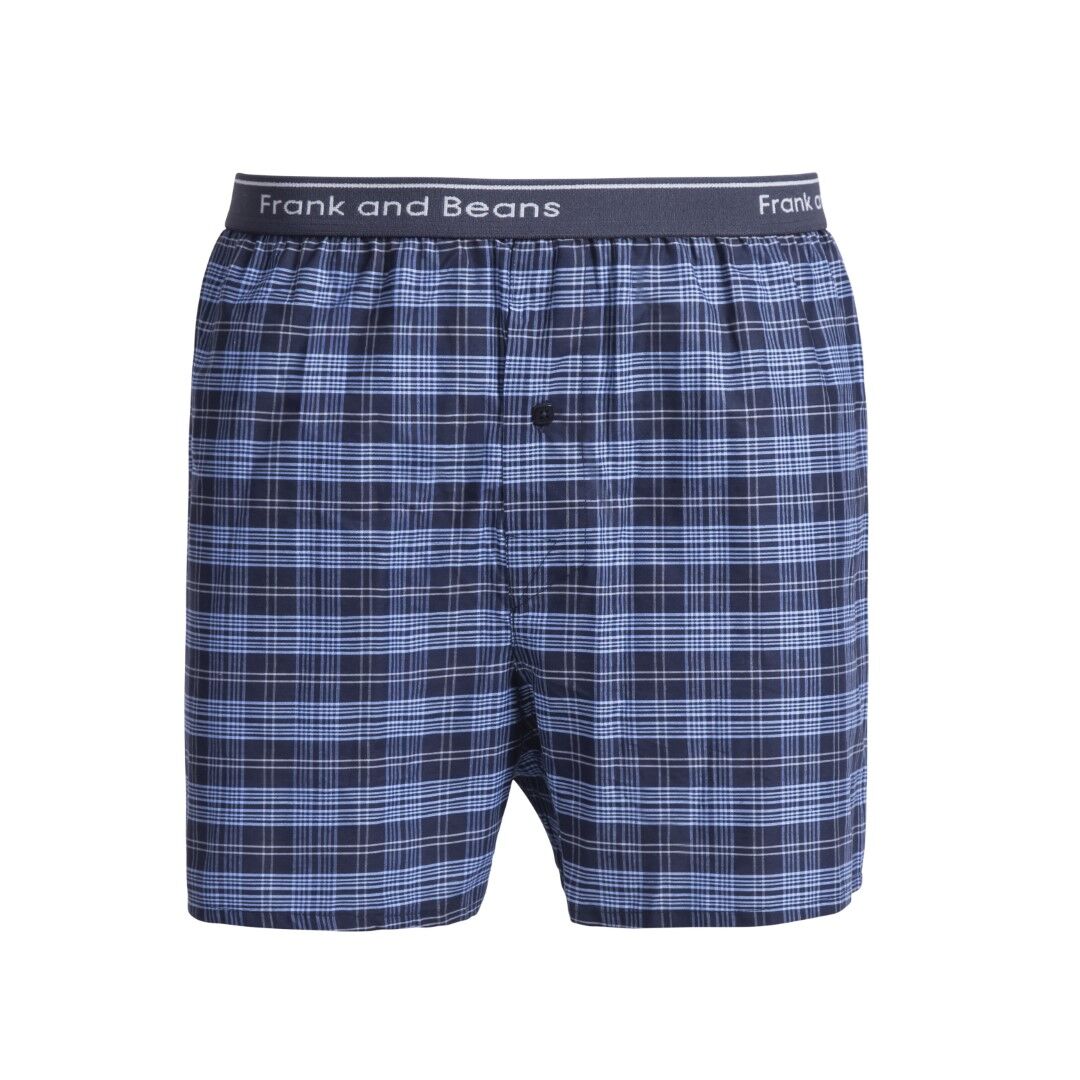mens plaid boxer shorts blue