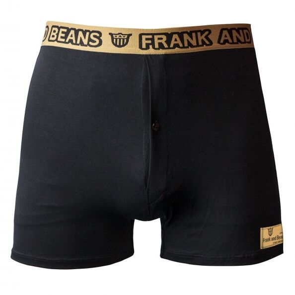 Frank and Beans Underwear Mens Cotton Boxer Shorts S M L XL XXL - Black Gold