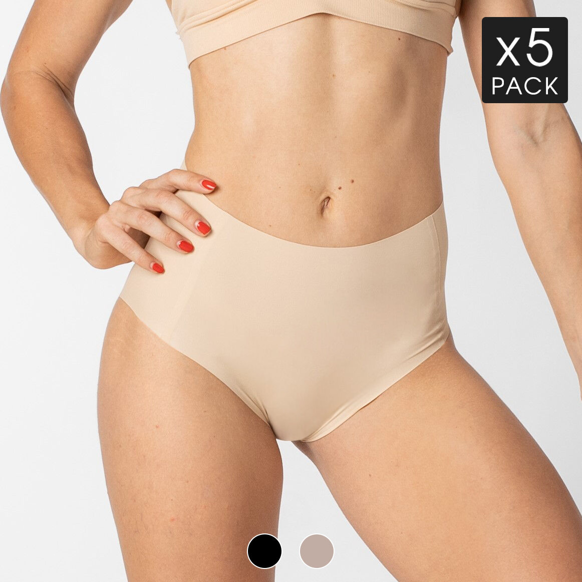 5 Seamless Full Briefs Regal Skin Series Womens skin front