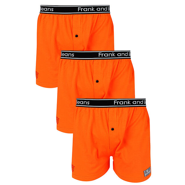 breathable boxer shorts Orange 3 pack