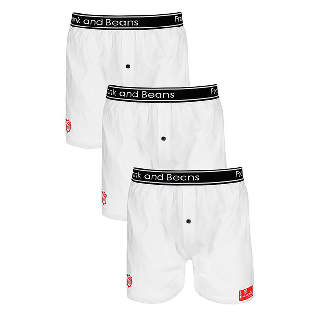breathable boxer shorts White 3 pack